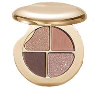 Paleta para ojos y mejillas, fácil de difuminar, suave y duradera, ideal para sombrear e iluminar. Paleta de 4 colores metálicos para iluminar ojos y mejillas, ideal para principiantes.