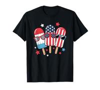 Paleta patriótica del 4 de julio para niños y niñas Camiseta