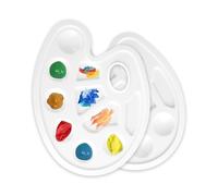 Paleta Pintura,2PCS Paleta Acuarela,Paleta Pintura Acrilica,Acrilicos para Pintar Palet,Palet Plastico,Paleta De Acuarela,Oleos para Pintar Bandeja Plastico,Paleta Humeda Miniaturas,Paleta Humeda