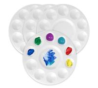 Paleta Pintura,4PCS Paleta Acuarela,Paleta Pintura Acrilica,Acrilicos para Pintar Palet,Bandejas Plastico Paleta Pintura Acrilica,Paletas para Pintar Acrilico,Paleta De Pintura,Paleta De Mezcla