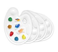 Paleta Pintura,4PCS Paleta Acuarela,Paleta Pintura Acrilica,Acrilicos para Pintar Palet,Paleta Universal para Manualidades,Pintura Al Oleo para Pintar,Paleta De Acuarela Portátil,Palets De Plástico