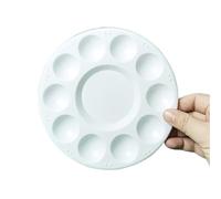 paleta pintura 5/10pcs Round Plastic Paint Palette For Artists, Ideal For Watercolor Gouache Acrylics Painting, Art Supplies Mixing Tray(10pcs)