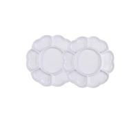 paleta pintura cerámica Paleta de cerámica de 2 uds, bandeja mezcladora de acuarela al óleo con pintura Floral de 6 agujeros for artista