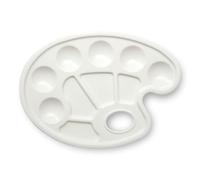 Paleta plastica lidercolor ovalada 10 huecos diestros tamaño 17x22,5cm