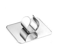 Paleta profesional de arte de uñas, paleta de mezcla de colores, paleta de acero inoxidable, herramienta de metal, plata, S, 4.3 *