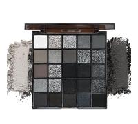 Paleta Sombras Ojos Ahumados - Estuche Colores Negros y Grises | Maquillaje Ťono Frío | 25 Colores, Acabados Mate o Brillante, Fórmula Larga Duración para Looks Góticos, Emo y Ojos Ahumados