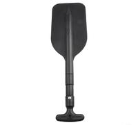Paleta telescópica para barco con eje de aleación de aluminio, remo plegable para canoa rafting, plástico ligero de 53 a 108,5 cm de longitud ajustable para adultos y niños, rojo (negro)