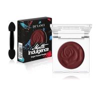 Paleta única de sombras de ojos Burgundy con aplicador, elegantes tonos rojos mate para looks atemporales y sofisticados, altamente pigmentados, de larga duración, resistentes al agua