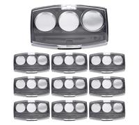 Paleta vacía para maquillaje, paleta de lápiz labial vacío - Compact Pan Eyeshadow Bannalización de la bandeja 10x - Caja de almacenamiento cosmético multifuncional para el contenedor de sombras de oj