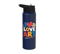 Paleta vibrante I Love Art Creative Expression Stainless Steel Insulated Water Bottle