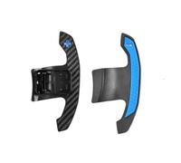 paletas cambio velocidad Compatible Con Para 3 4 5 6 7 8 Serie G20 G22 G26 G30 G01 G02 G05 G06 G07 G29 Extensión Del Volante Del Coche Palancas De Cambio De Carbono Reales(Blue)
