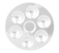Paletas de aluminio, paletas de colores lavables para sostener y mezclar colores Artistas y artesanos pintan, suministros de dibujo para pinturas al óleo, acuarelas y pinturas acrílicas (redondas, 6