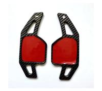 Paletas de cambio Compatible Con Seat Para León Para C&upra 4F 5F Para MK3 Para MK4 Cubierta De Palanca De Cambios De Coche Textura De Fibra De Carbono Volante ABS Paleta De Cambio(Black Carbon Look)