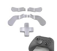 Paletas de control Elite 5 en 1 para Xbox One Elite 1, paletas de metal para Xbox One Elite Series 2 con 1 almohadilla D para controladores de núcleo Xbox Elite Series 2 (plateado)