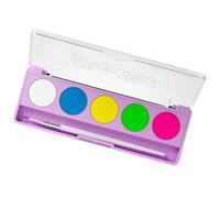 Paletas de delineador de ojos activadas por agua de 5 colores con pincel, pintura de larga duración, maquillaje para Halloween, pintura facial, delineador de ojos