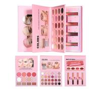 Paletas De Maquillaje - Herramienta De Maquillaje De 40 Colores Con Estilo De Libro | Set De Paleta Cosmética | Para Familia Amigos Estudiantes Adultos Actividades En Interiores