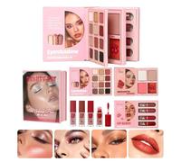 Paletas de Maquillaje, Sombra de Ojos de Larga Duración con Diseño Plegable de 3 Capas, Paleta para Contornear y Coloretear, Para Novias Maduras Bodas Fiestas Oficinas Citas Viajes Y