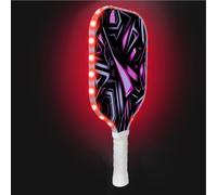 Paletas de Pickleball de Fibra de Vidrio,Paletas de Pickleball de Fibra de Vidrio - Raqueta de Pickleball Luz LED Pickleball Paddles - Accesorios antideslizantes de Pickleball agarre cómodo, loco