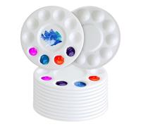 Paletas de Pintura de Plástico 12 Piezas Bandeja de Paletas de Pintura Suministros de Arte Paleta de Pintura para Gouache, Pintura Acrílica y Acuarelas