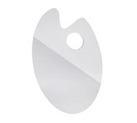 Paletas de pintura transparente para pintura acrílica, ovalada francesa/cuadrada, transparente, bandeja para artista, pintor, paleta acrílica transparente con tapa