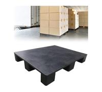 Paletas de plástico impermeables para almacenes pequeños, barrera de humedad, rejilla de ventilación, paleta de suelo (gris, 31.5 x 23.6 x 4.7 pulgadas) para instalaciones de logística y transporte