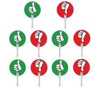 Paletas De Pulgadas - 10 Piezas De Paletas De Votación En El Aula Para Profesores, Suministros Para Eventos En El Aula, Verde Rojo Sí O No | Paletas De Maestro | Para Estudiantes De Escuelas