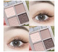 Paletas de sombras de ojos 4 Color Sombra de ojos Fácil de color Mate Matte Pearlescente Ojo Ojo Paleta Profesional Eyeshadow Pallete Cosmetic Paletas de sombras de ojos profesionales