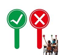 Paletas de votación para el aula, tableros de respuesta de doble cara rojo-verde, paletas de respuesta, para aulas, escuelas, concursos, , juegos, familias, como jurado y ante el público, Sch