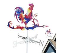 Paletas meteorológicas para exteriores, decoración de veleta de gallo de lobo | Indicador de dirección del viento | para el hogar, jardín, patio, patio, porche, césped, techo, cobertizos al aire libre