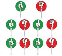 Paletas Para Pulgares - 10 Piezas Paletas Para Votar Pulgares Arriba Pulgares Abajo | Votación Verde Rojo Verdadero Falso Paletas | Sí O No Suministros Para Eventos En El Aula Del Profesor De Paletas