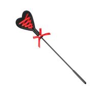 Paletas sexuales de cuero sintético con plumas,látigo para principiantes,azotador,juego de rol,equitación,entrenamiento,látigo ecuestre,negro,rojo,talla única