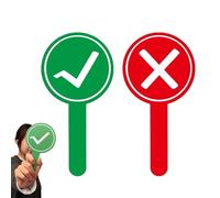 Paletas Votación Sí No | Señales De Respuesta Sí No Rojo Y Verde,Paletas Para Respuesta Docente,Para Salón De Clases, Colegio, Competiciones, Juegos, Familia, Jurado, Audiencia, Estudiantes