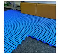 Palets De Plástico - Palet Encajable Y Sistema De Almacenamiento - Almohadilla De Polietileno para Almacén - Palet De Rejilla Transpirable con Ventilación - 3 Cm De Grosor - 1 Paquete (Color : Azul,