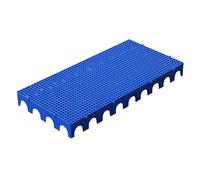 Palets de Plástico Transpirables, Impermeables, con Rejilla de Ventilación, Plataforma a Prueba de Humedad, Estanterías de Suelo Encajables para Garajes, Supermercados y Almacenes(Blue,100x50x10cm)