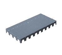 Palets de Plástico Transpirables, Impermeables, con Rejilla de Ventilación, Plataforma a Prueba de Humedad, Estanterías de Suelo Encajables para Garajes, Supermercados y Almacenes(Gray,100x50x10cm)