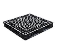 Palets Plastico Apilables con Rejilla Ventilada, Base para uso en Interiores y Exteriores, Ideal para Almacenes, Garajes y Fábricas(185x110x13cm/72.8x43.3x5.1in)