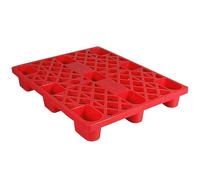 Palets Plastico, Palet Plastico Moldeados de una Sola Pieza, Fabricados con Vigas de Carga Engrosadas y Ensanchadas y Diseño de Rejilla Hueca, para Garajes, Sótanos y Almacenes(Red,120x100x14.5cm/47.2