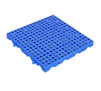 Palets Plastico, Palet Plastico, Tarima de Rejilla Transpirable, Almohadilla de Rejilla de Almacenamiento de Plástico Impermeable, Empalmable, Antideslizante(Blue,40x40x3cm/16x16x1in)