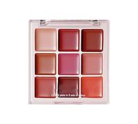 Palette à Lèvres pour Femmes - Maquillage Brillant à Lèvres 9 Couleurs - Cosmétique Résistant à l'Eau Longue Durée Hydratant Mat Non Collant pour les Jeunes Filles Pour Fêtes et Usage