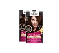 Palette Coloración en crema intensiva POLY 4-6/850, color marrón moca nivel 3 (2 x 115 ml), coloración permanente para hasta 8 semanas de brillo intenso y cobertura 100% de canas