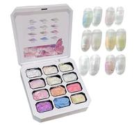 Palette Di Gel,12 Colori Polimerizzabile UV/LED Alta Pigmentazione Adatto Principianti | Gel Per Nail Design Tamponatura | Casa, Salone, Laboratorio, Fai Da Te, Principianti, Donne E Raga