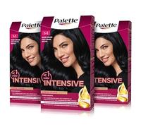 Schwarzkopf Palette Intensive Creme Color - Tono 1.1 cabello Negro Azulado - Coloración Permanente de Cuidado con Aceite de Marula - Óptima cobertura de canas - Color duradero hasta 8 semanas