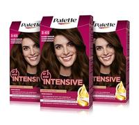 Palette Intensive Creme Color 3-65 Castaño Chocolate, tinte permanente con aceite de macadamia y almendras, cubre el 100% de las canas y raíces, para un pelo radiante, Pack 3