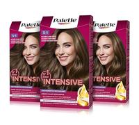 Palette Intensive Creme Color 5-1 Castaño Claro Ceniza, tinte de pelo permanente con aceite de macadamia y almendras, cubre el 100% de las canas y raíces, para un color, Pack 3