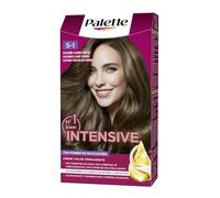Palette Intensive Creme Color 5-1 Castaño Claro Ceniza, tinte de pelo permanente con aceite de macadamia y almendras, cubre el 100% de las canas y raíces, para un color,