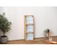 PaletteLife Curio BLT-622NA - Caja de armario de 3 piezas, estante de almacenamiento de madera Otaku de vidrio natural