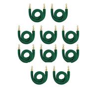 Pali Verde Velluto con 10 Corde 25 m - Controllo Folla per Eventi Interni ed Esterni Sicurezza Stradale Soluzioni Professionali per Decorazioni e Code