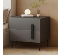 Palilla de noche con 2 cajones, mesa auxiliar pequeña, mesa auxiliar moderna, puestos de madera nocturnos, mesa de fin de altaval con almacenamiento, s rústico para dormitorio, sala de estar (gris