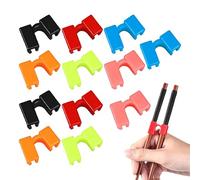 Palillo auxiliar - 12 ayudantes de entrenamiento reutilizables antideslizantes - Asistente colorido, herramientas de práctica reemplazables para palillos de entrenamiento