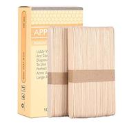 Palillo de cera, 100 piezas/caja Palo de cera desechable de madera Aplicador de espátula Depresor de lengua de cera